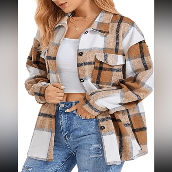 Boho plaid button down shirt - Picture 2 of 6